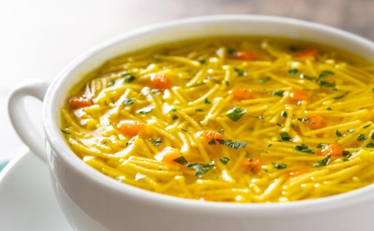 Ingredientes para la sopa de fideo